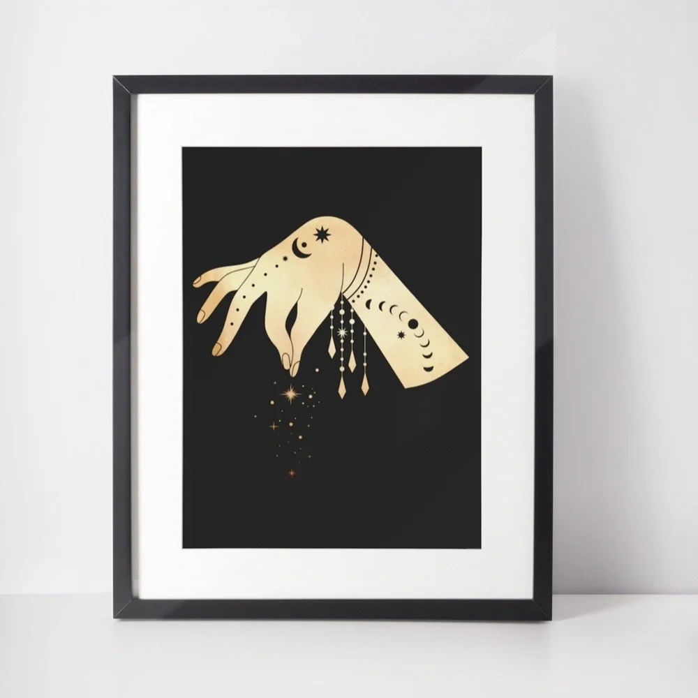 Wall Art Esoteric Celestial Mystic Hands Print Poster Unframed - Picture 5 of 5